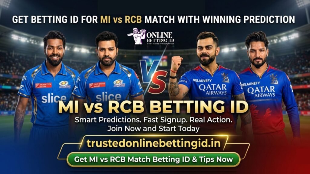 Get trusted betting ID for MI vs RCB match with winning prediction